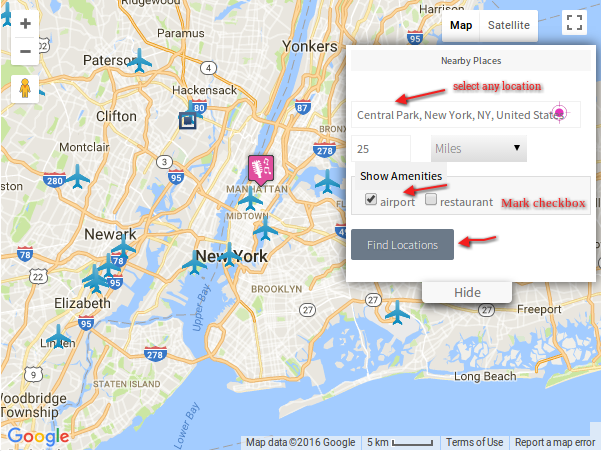 How to display Nearby locations using tabs settings Wpmapspro